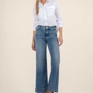 Kut from the Kloth Analeah Classic Cotton Shirt Size SMALLSMALL / Optic White